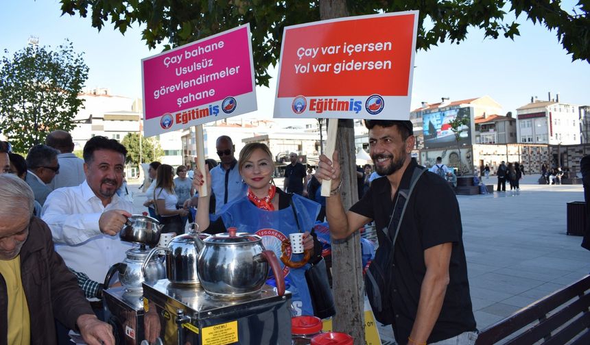 Hükümetin okullardaki çay yasağına Çorum'dan tepki!