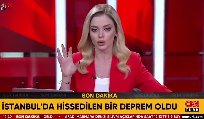 Canlı yayında deprem anı! Şiddetli depremi canlı yayında yaşadılar