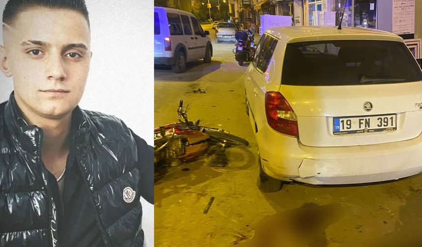 Otomobil ile çarpışan  motosikletin sürücüsü öldü