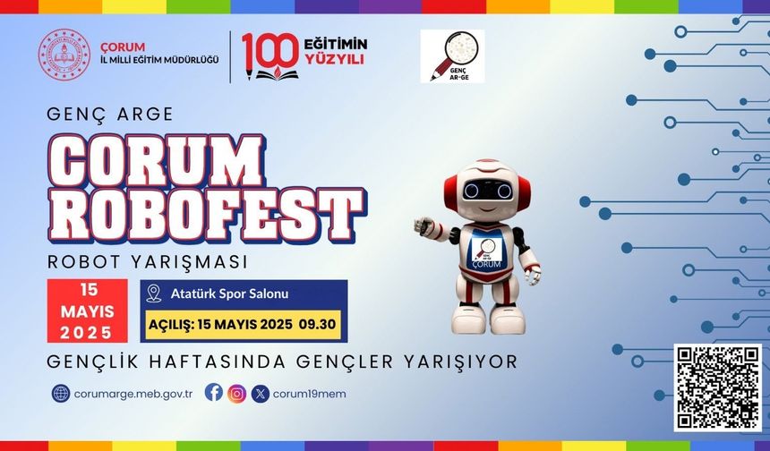 Çorum RoboFest 15 Mayıs’ta başlıyor