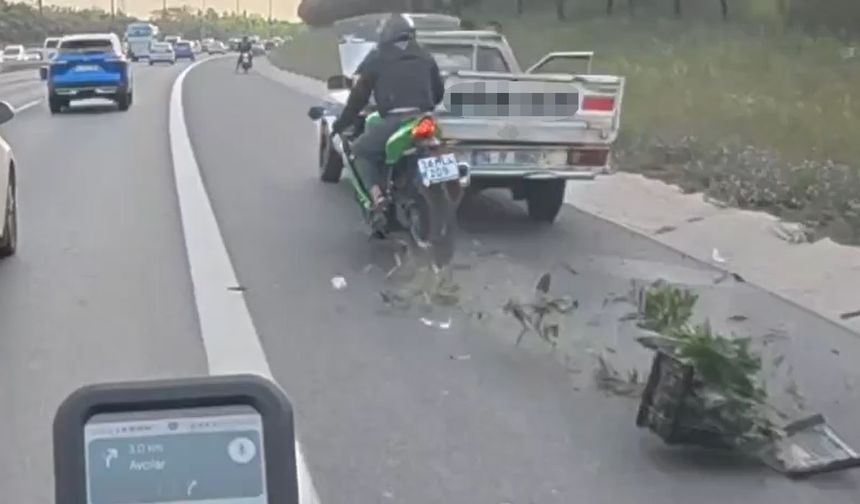 Dehşet anı kask kamerasında