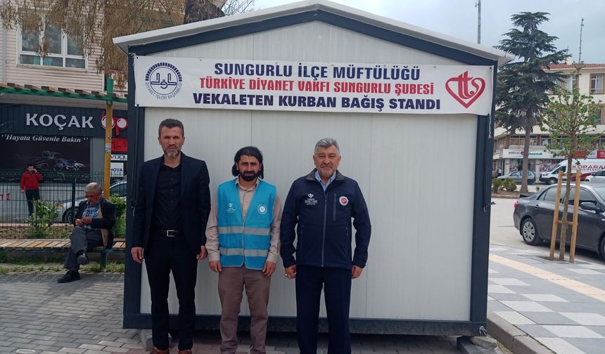 Sungurlu’da kurban bağışı standı kuruldu