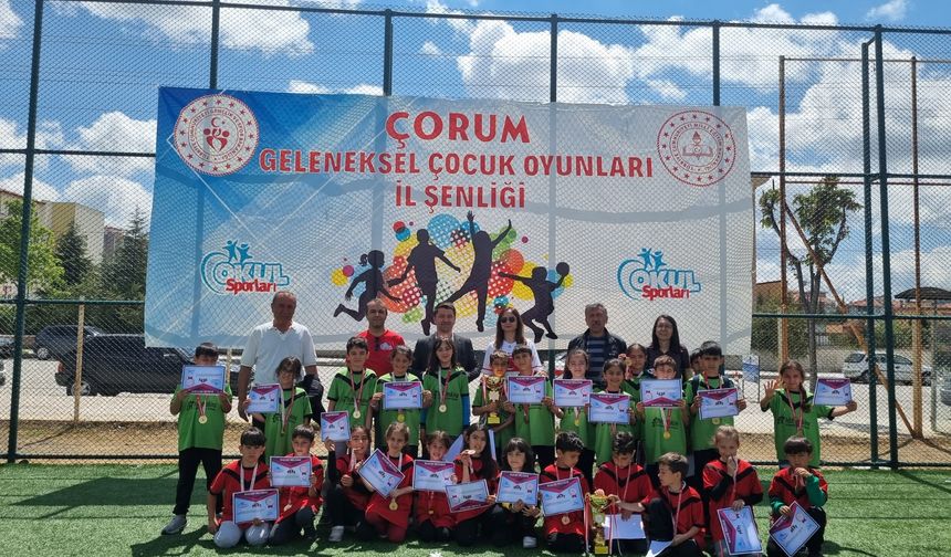 Geleneksel Çocuk Oyunları Şenliği’nde büyük başarı