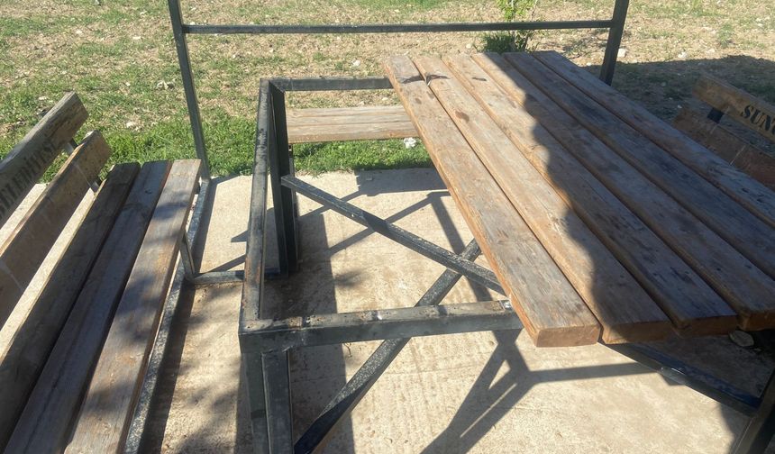 Sungurlu’da çöp kovası ve  kamelyalara zarar verdiler