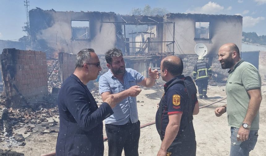 CHP’den yangınzede aileye  geçmiş olsun ziyareti