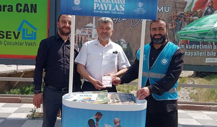 Müftü Eroğlu  kurban bağışını  TDV’ye yaptı