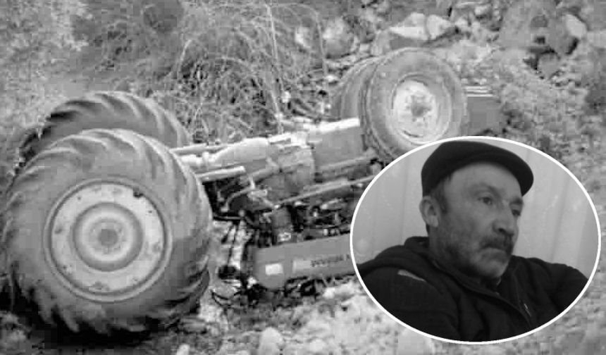 Devrilen traktörün  altında kalan kişi öldü