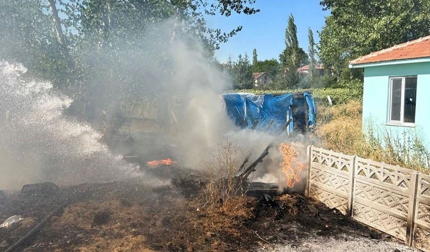 Alaca’da korkutan yangın