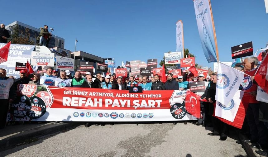 Hükümetin zam teklifini kabul etmediler! Çorum'da memurlar sokağa çıkıyor