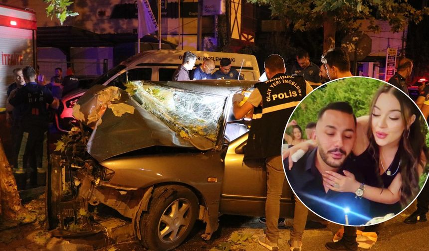 Nişanlı çift kazada hayatını kaybetti
