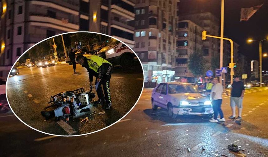 Otomobil ile motosiklet çarpıştı: 4 yaralı