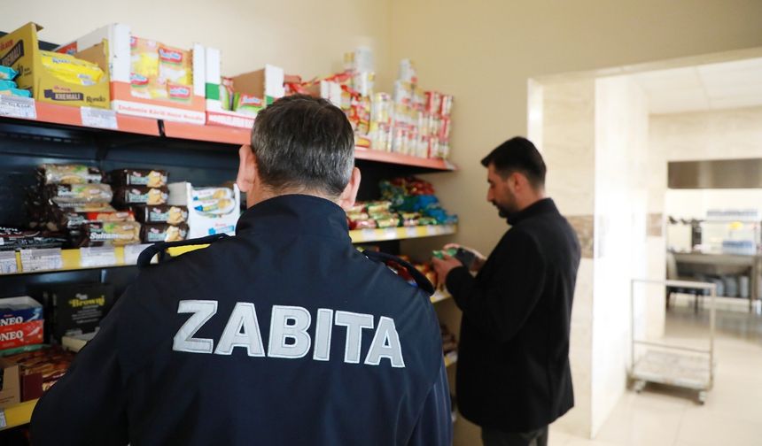 Zabıta ekiplerinden okul  kantinlerine denetim