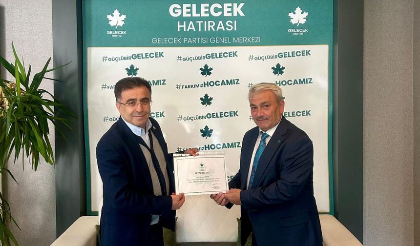 Gelecek Partisi Mecitözü İlçe  Başkanlığına Mustafa Metin Atandı