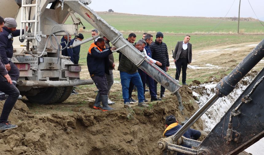 Sungurlu'da ana isale  hattı yenileniyor
