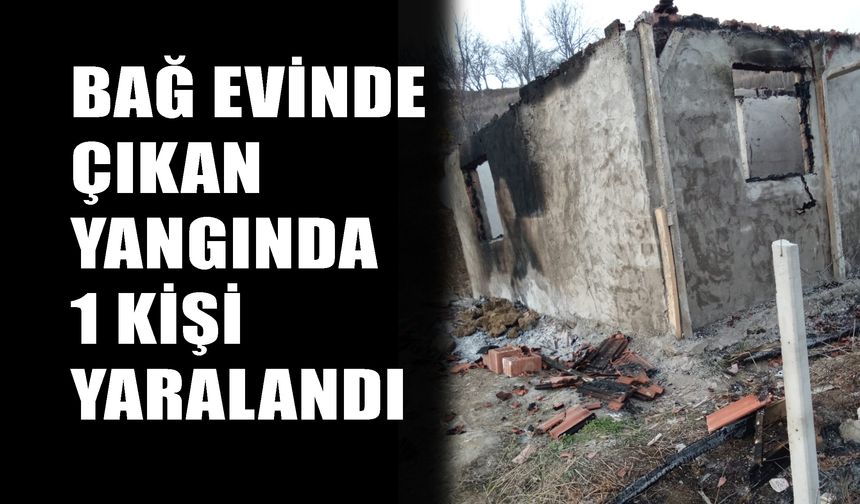 Çorum’da bağ evinde çıkan yangında 1 kişi yaralandı