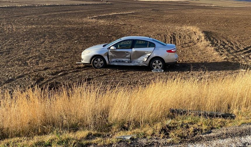 Otomobil tarlaya savruldu: 2 yaralı