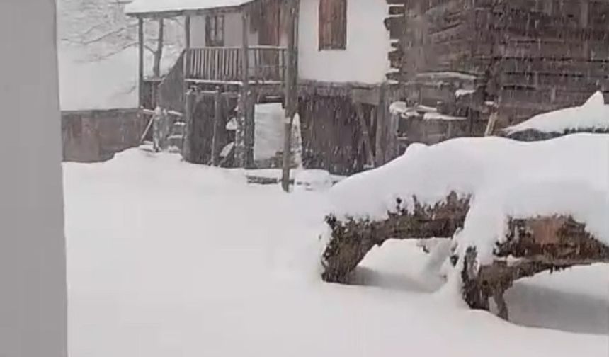 Sinop'ta kar yağışı: Yüksek kesimlerde 30 santime ulaştı