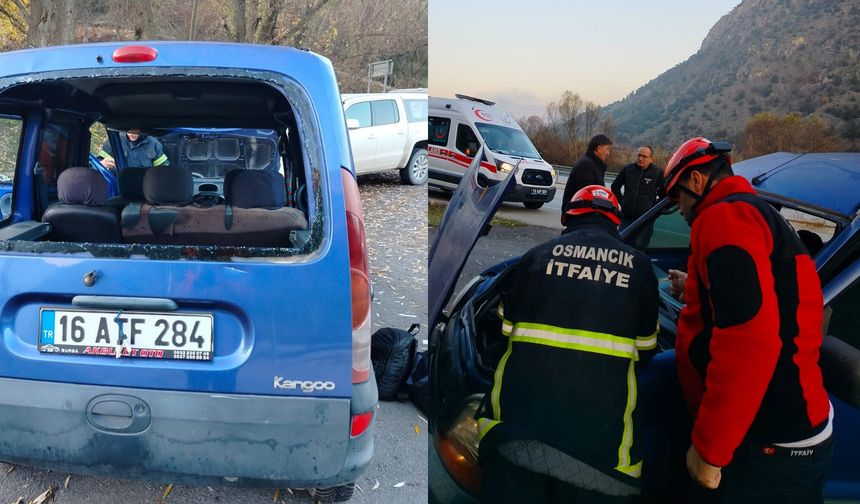 Otomobil şarampole  devrildi: 3 yaralı