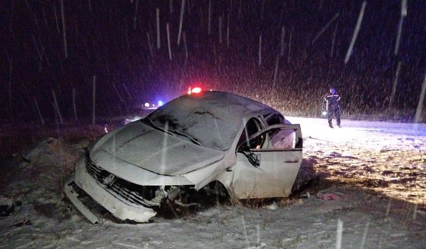 Kar yağışı kazayı beraberinde getirdi: 7 yaralı