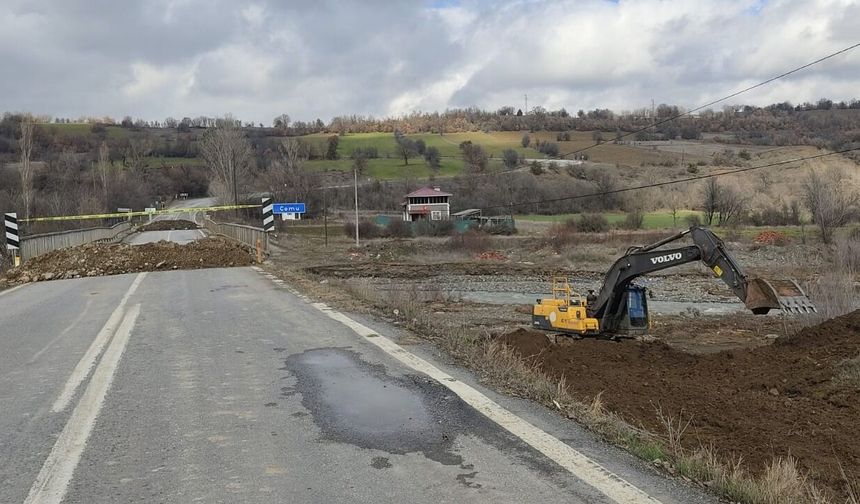 İskilip-Tosya arasında ulaşım  geçici köprüden sağlanacak