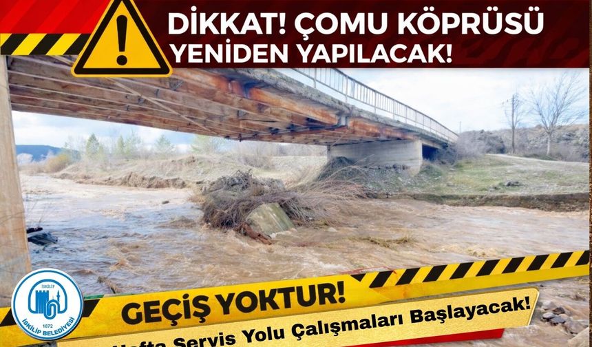 Ayağı yıkıldığı için ulaşıma kapanan  köprü yeniden inşa edilecek