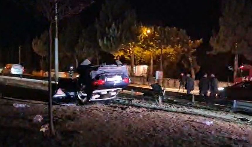 Araç takla attı: 5 yaralı