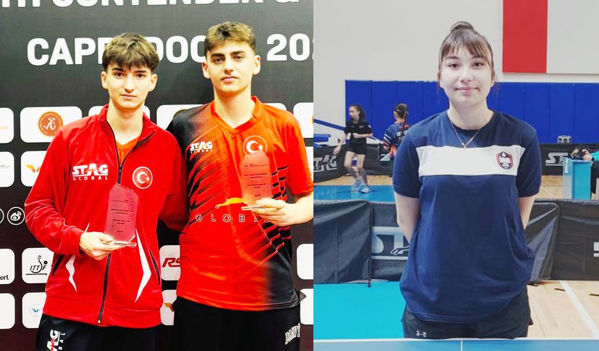 Çorumlu raketlerden 3 gümüş madalya