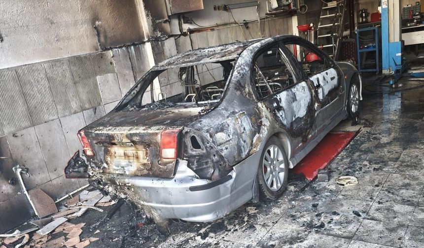 Tamir atölyesinde yangın :3 yaralı