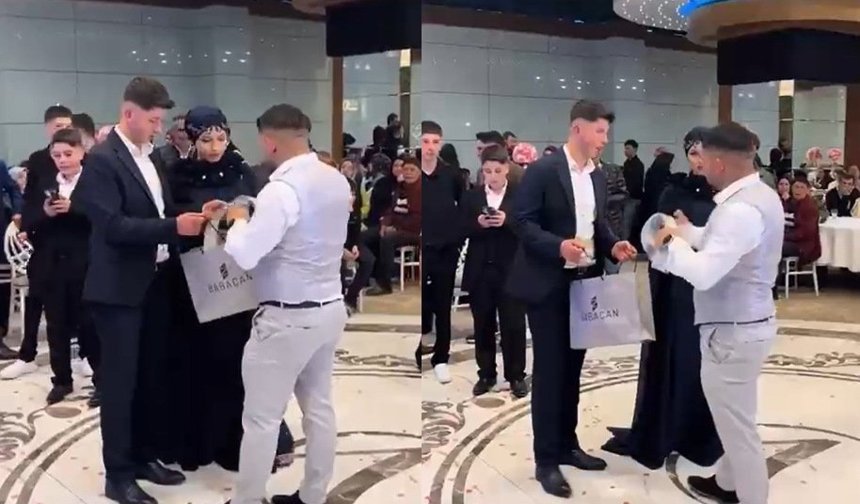 Düğündeki takı merasimi gündem oldu