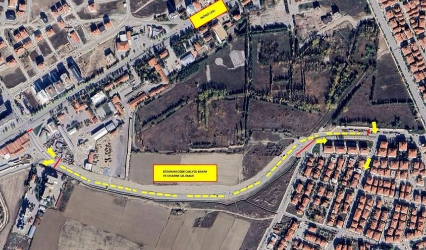 Erzurum Dede Caddesi  sabah trafiğe kapanıyor