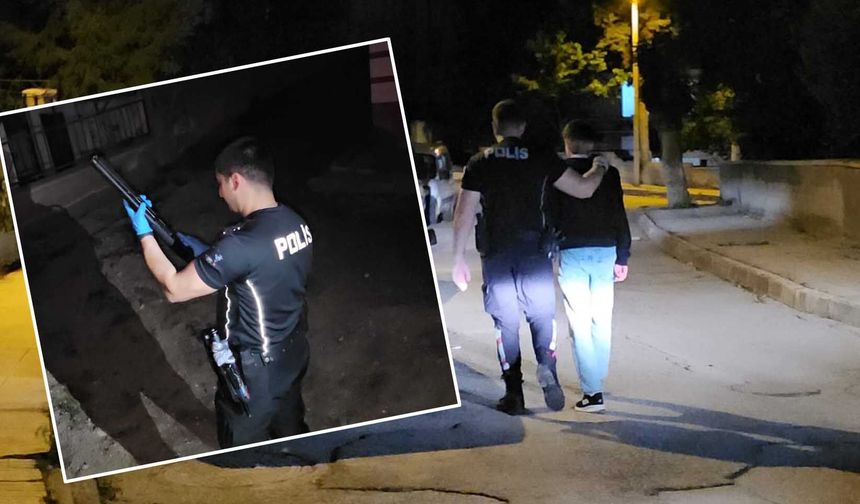 17 yaşındaki genç pompalıyla yakalandı