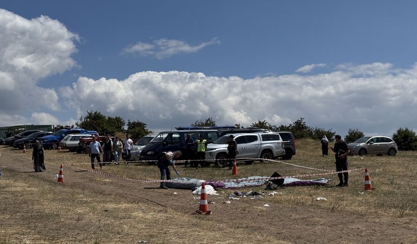Çorum'da 30 metre yükseklikten düşen yamaç paraşütü pilotu öldü