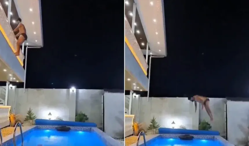 Sosyal medya uğruna canından oldu! Balkondan havuza atlamaya çalışan genç yaşamını yitirdi!