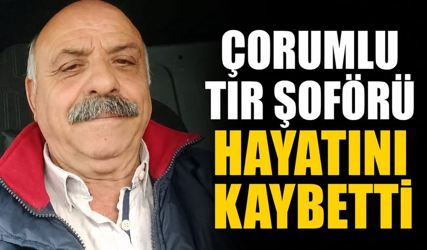 Çorumlu tır şoförü hayatını kaybetti
