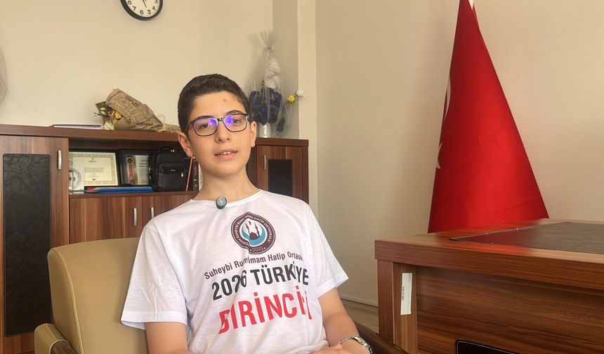 Çorum'un LGS Şampiyonu Bertuğ Yelmenoğlu: "Sıkı çalıştım"