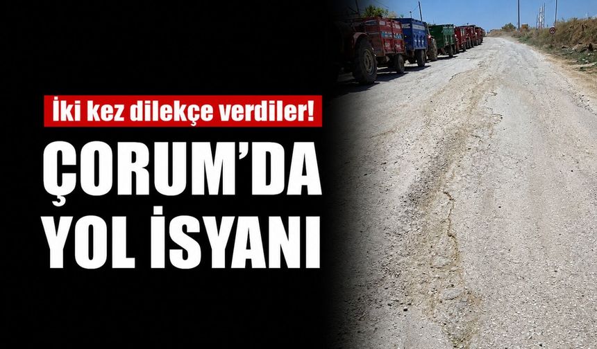 İki kez dilekçe verdiler! Çorum'da yol isyanı
