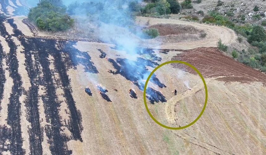 Anız yakarken görüntülenmişti: 3 bin 706 lira ceza aldı