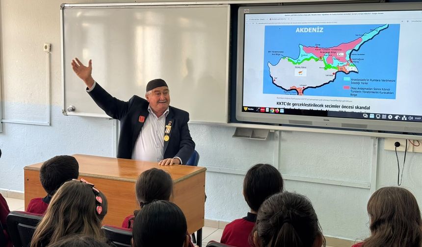 O anılarını anlattı öğrenciler merakla dinledi